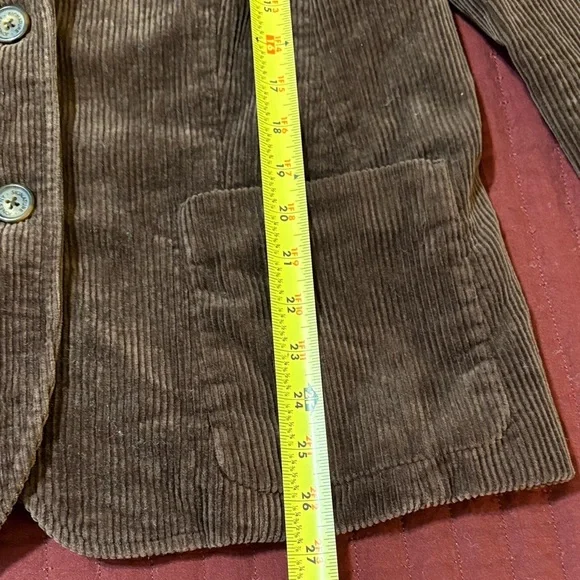 Jones New York Signature Women’s Brown Corduroy Blazer Size 12 - Picture 3 of 9